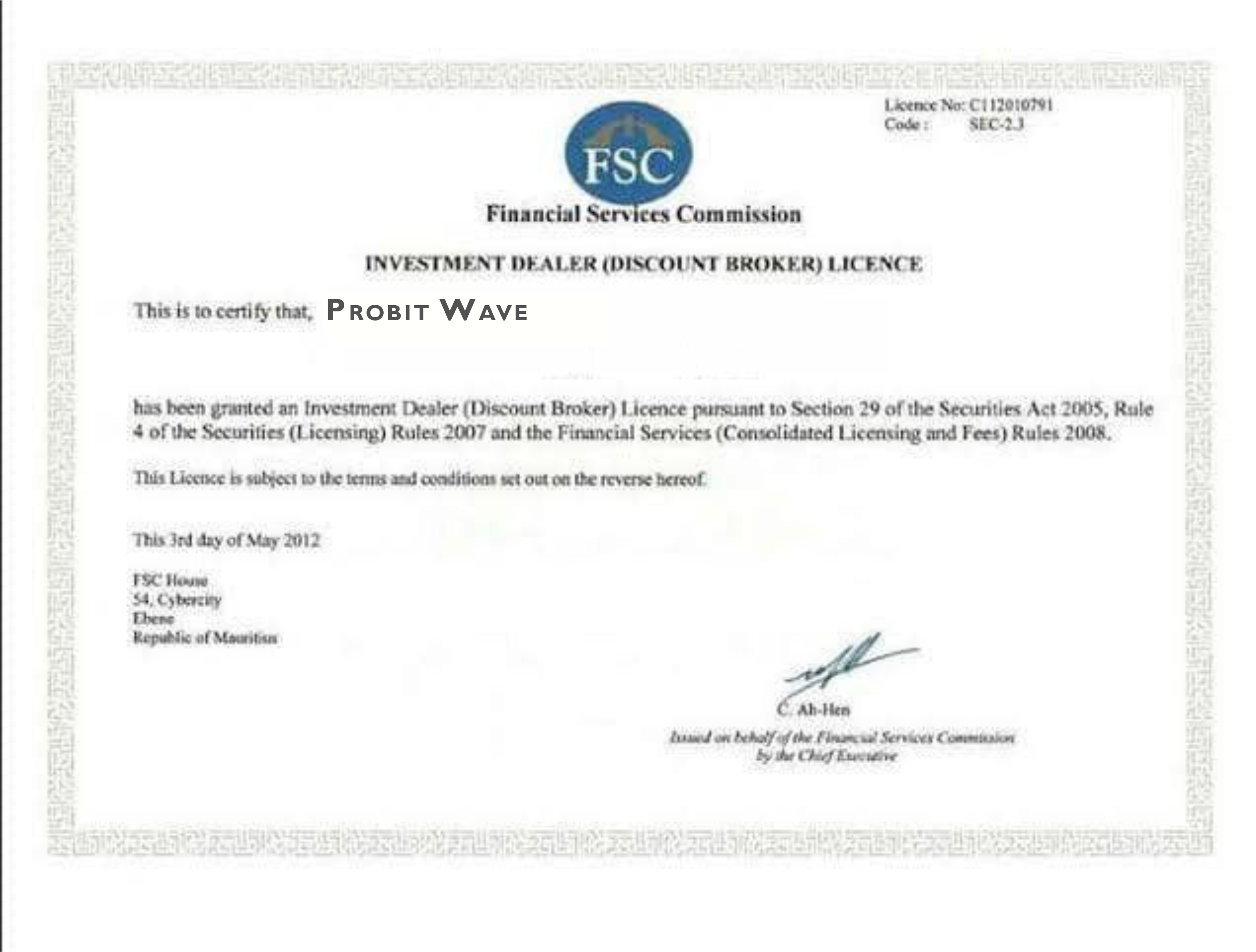 BinanceAutotrade Certificate